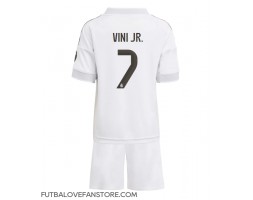 Real Madrid Vinicius Junior #7 Domáci Detský futbalový dres 2025-26 Krátky Rukáv (+ trenírky)
